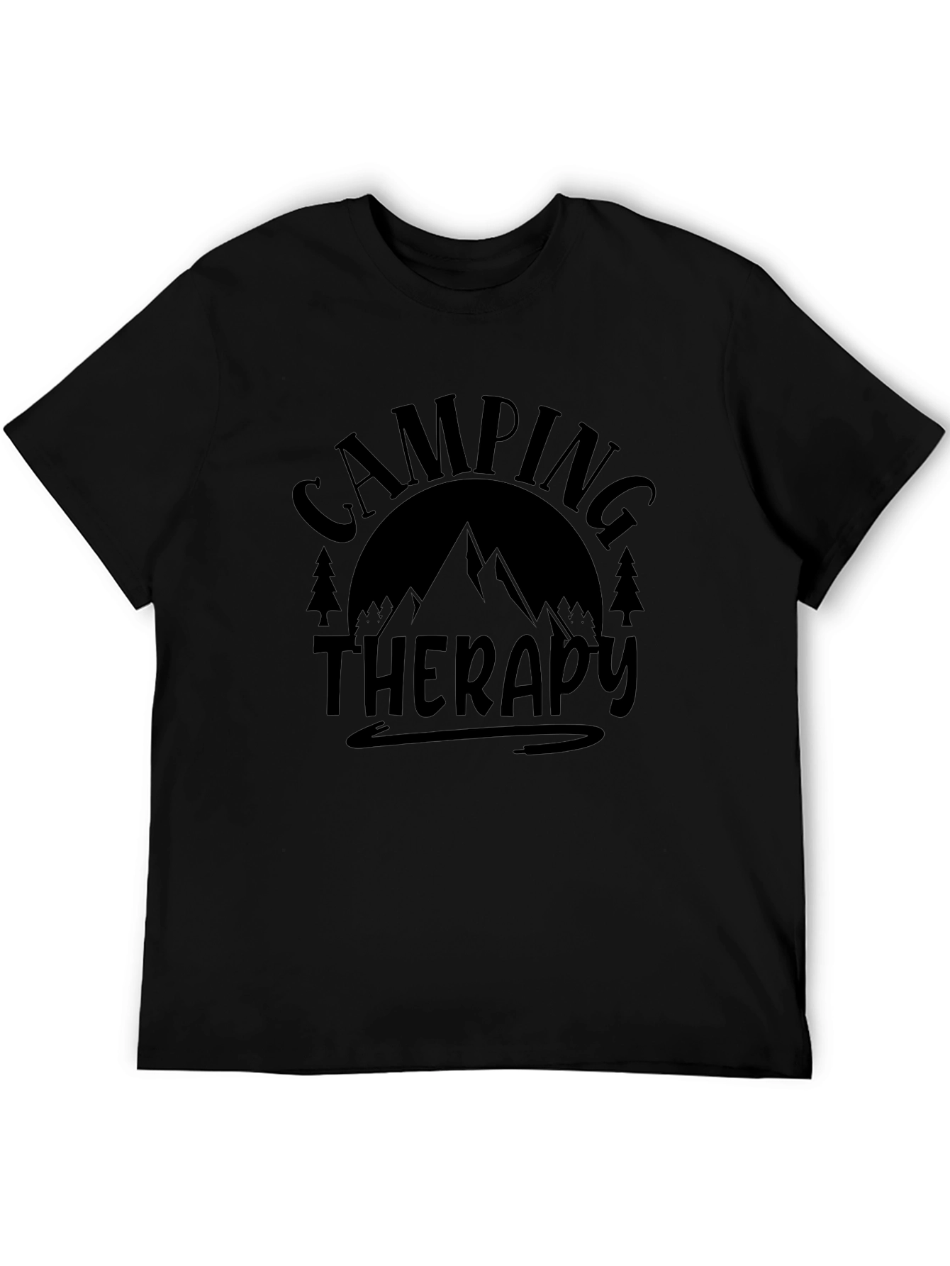 Camping Therapy Black Graphic Tee