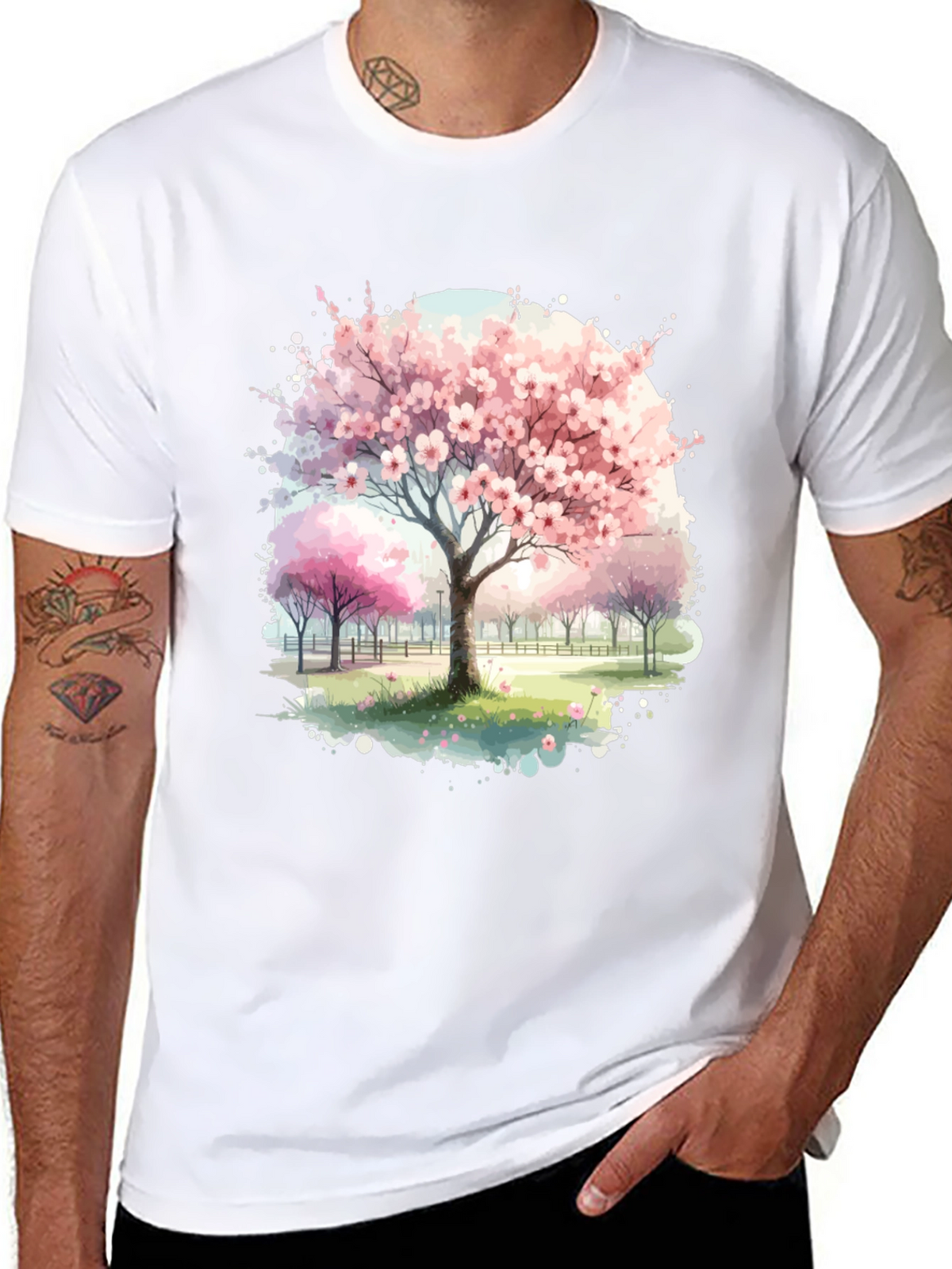Cherry Blossom Tree Graphic Tee
