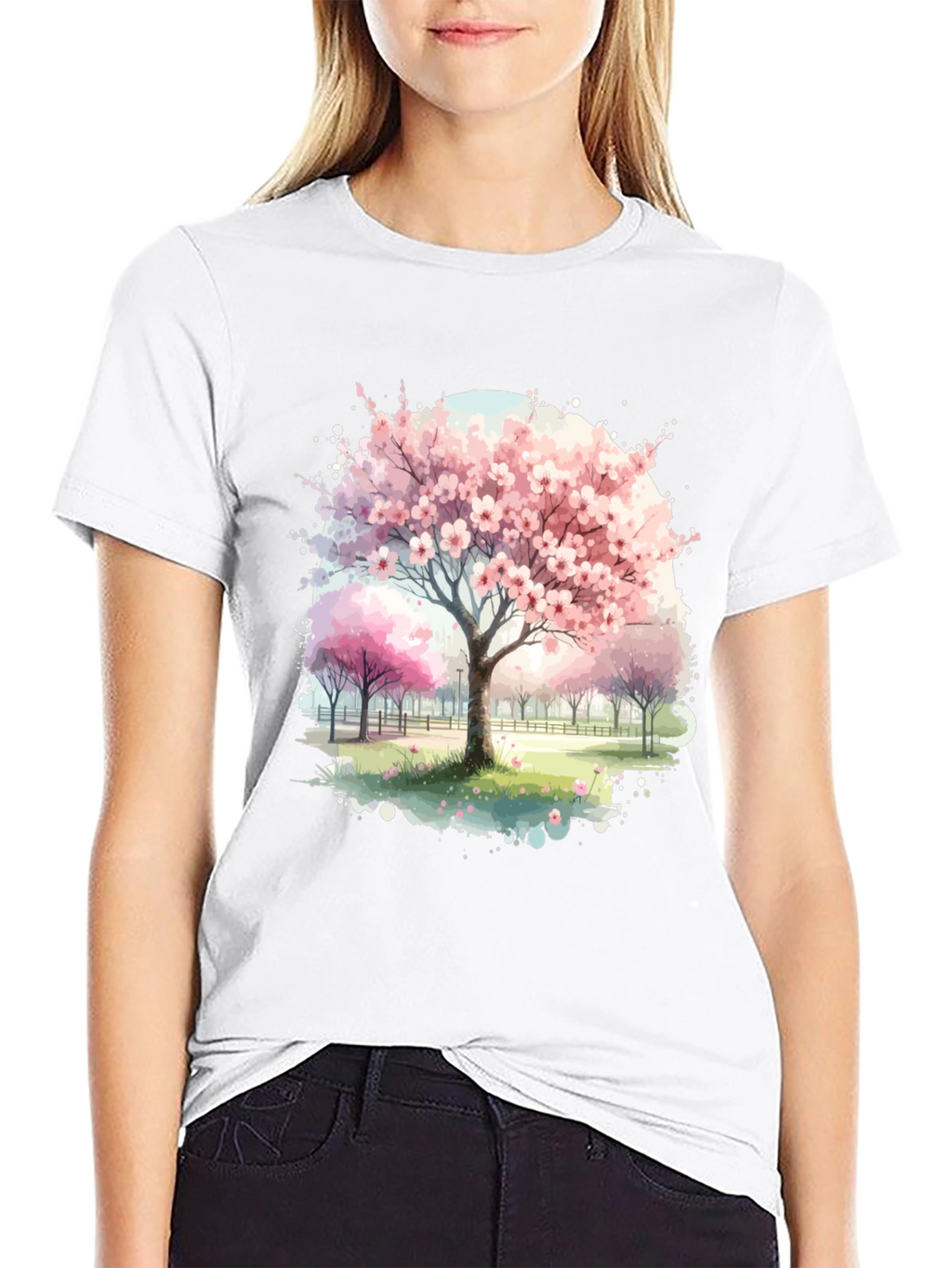 Cherry Blossom Tree Graphic Tee