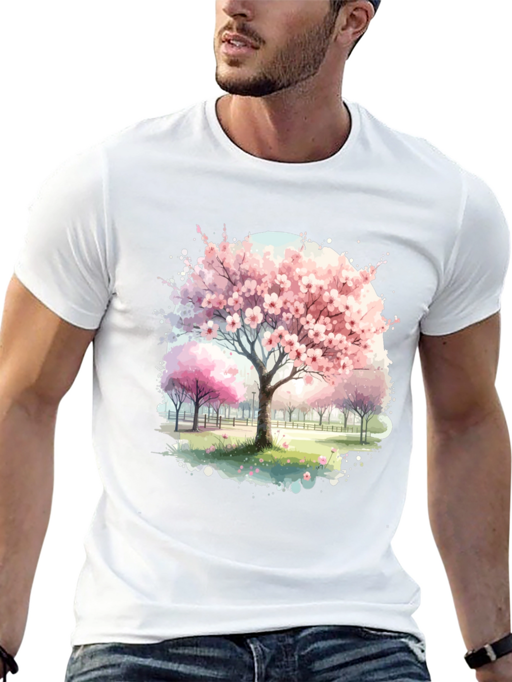 Cherry Blossom Tree Graphic Tee