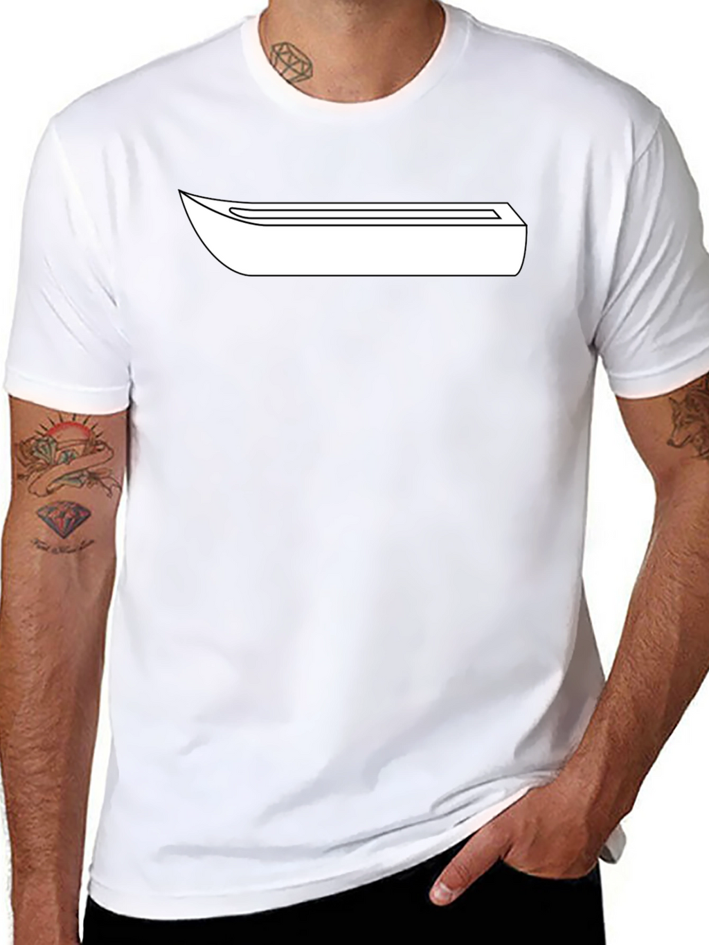 Minimalist Graphic Tee - Black Cotton Blend