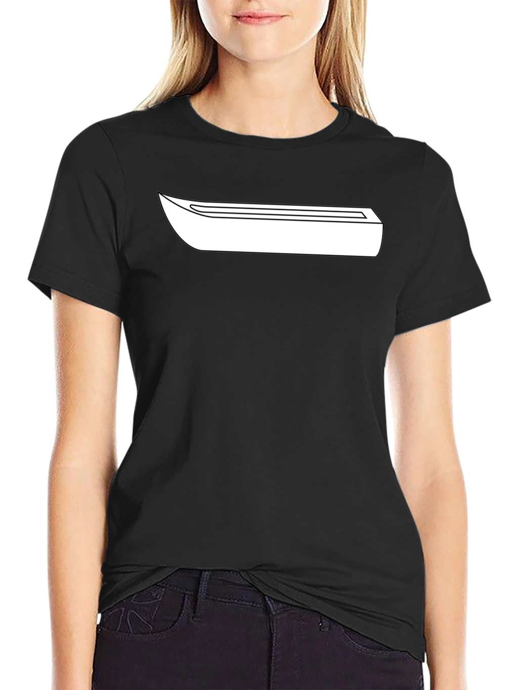 Minimalist Graphic Tee - Black Cotton Blend