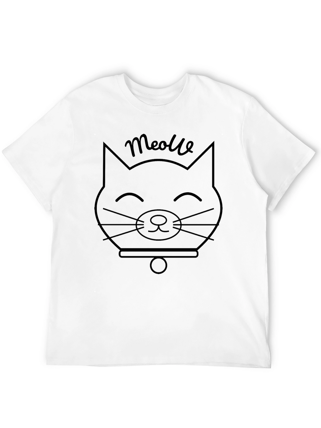 Meowlle Cat Graphic Tee - Black