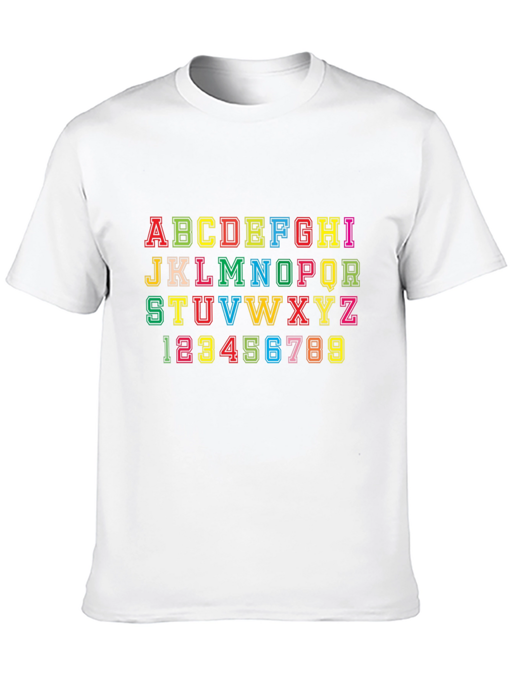 Alphabet & Numbers Graphic Tee - Fun Design!