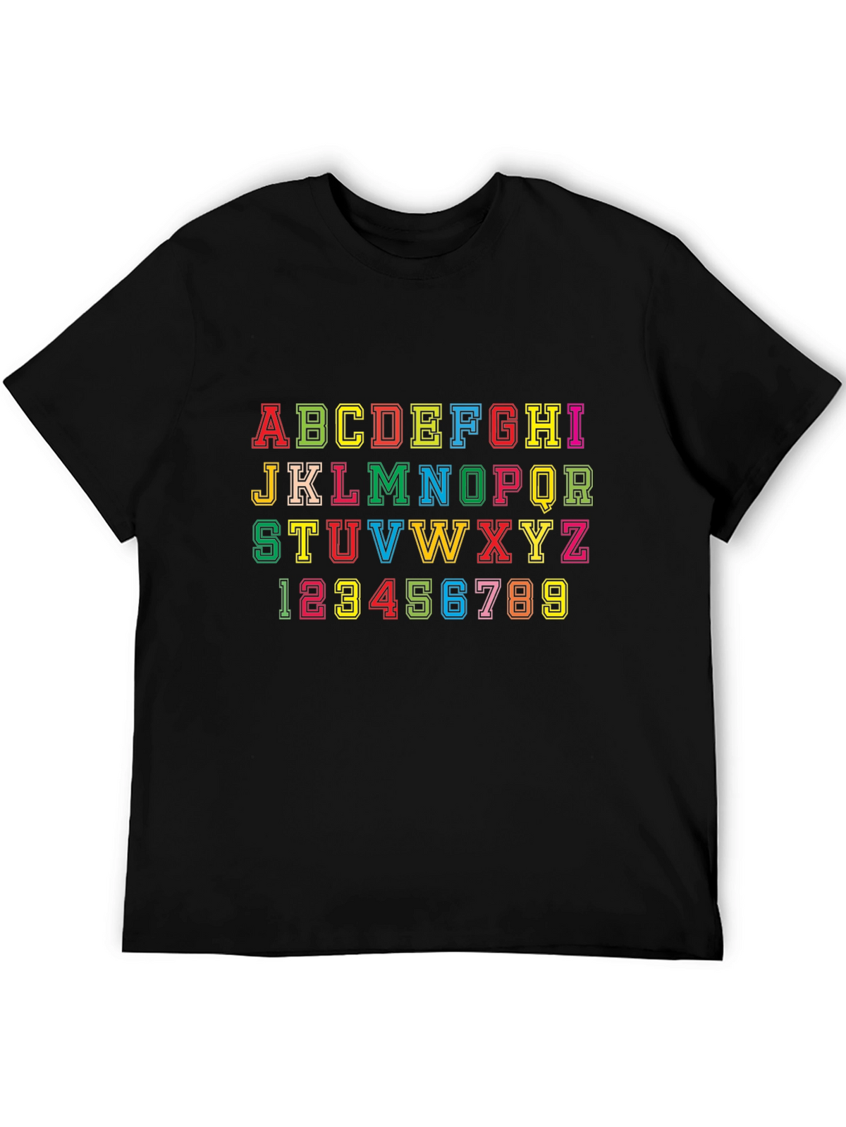 Alphabet & Numbers Graphic Tee - Fun Design!