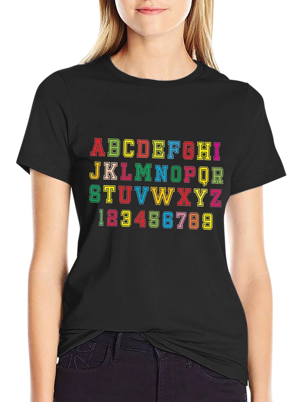 Alphabet & Numbers Graphic Tee - Fun Design!