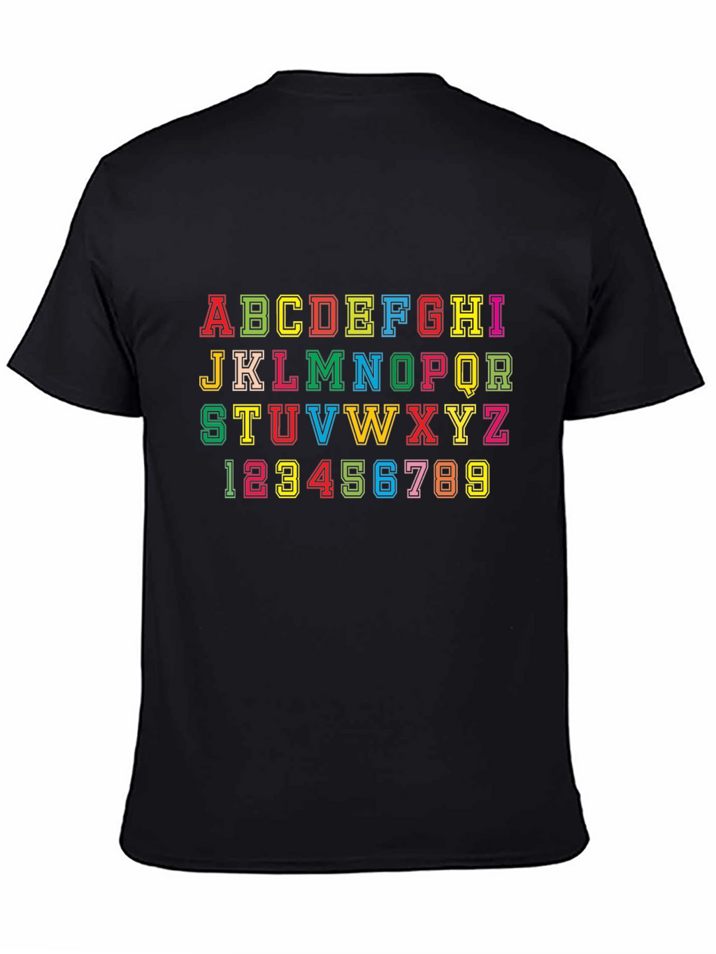 Alphabet & Numbers Graphic Tee - Fun Design!