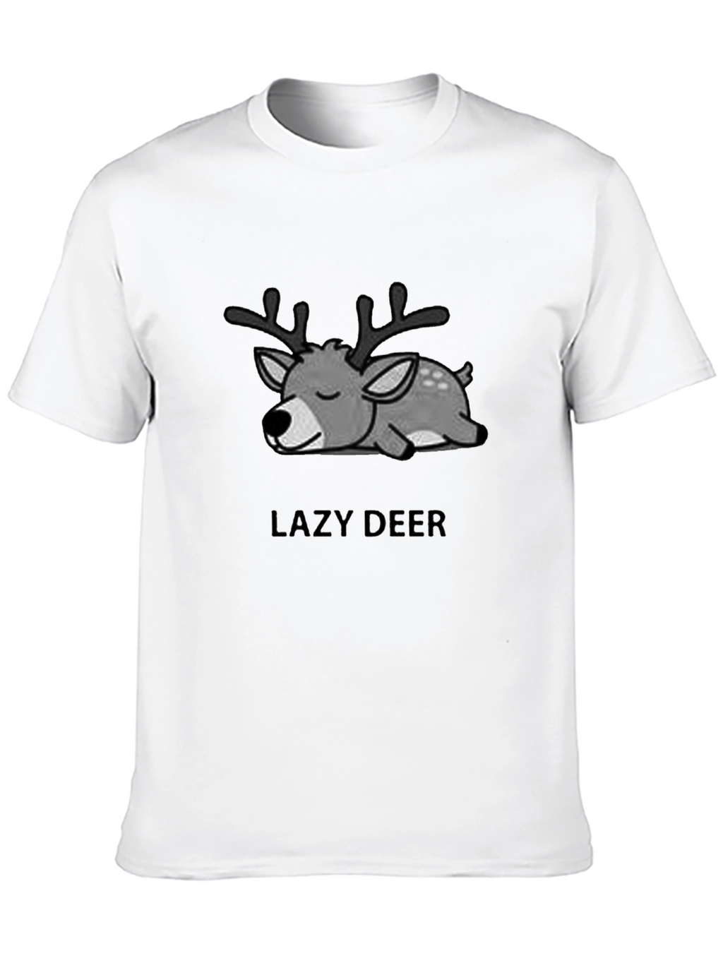 Lazy Deer Graphic Tee - Unisex Cotton T-Shirt