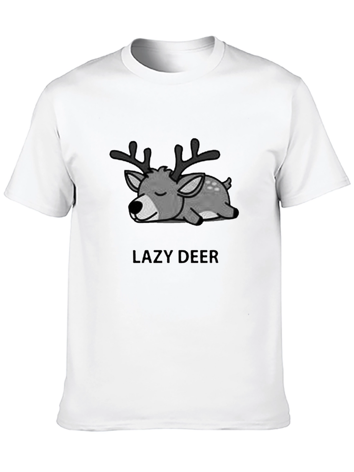 Lazy Deer Graphic Tee - Unisex Cotton T-Shirt