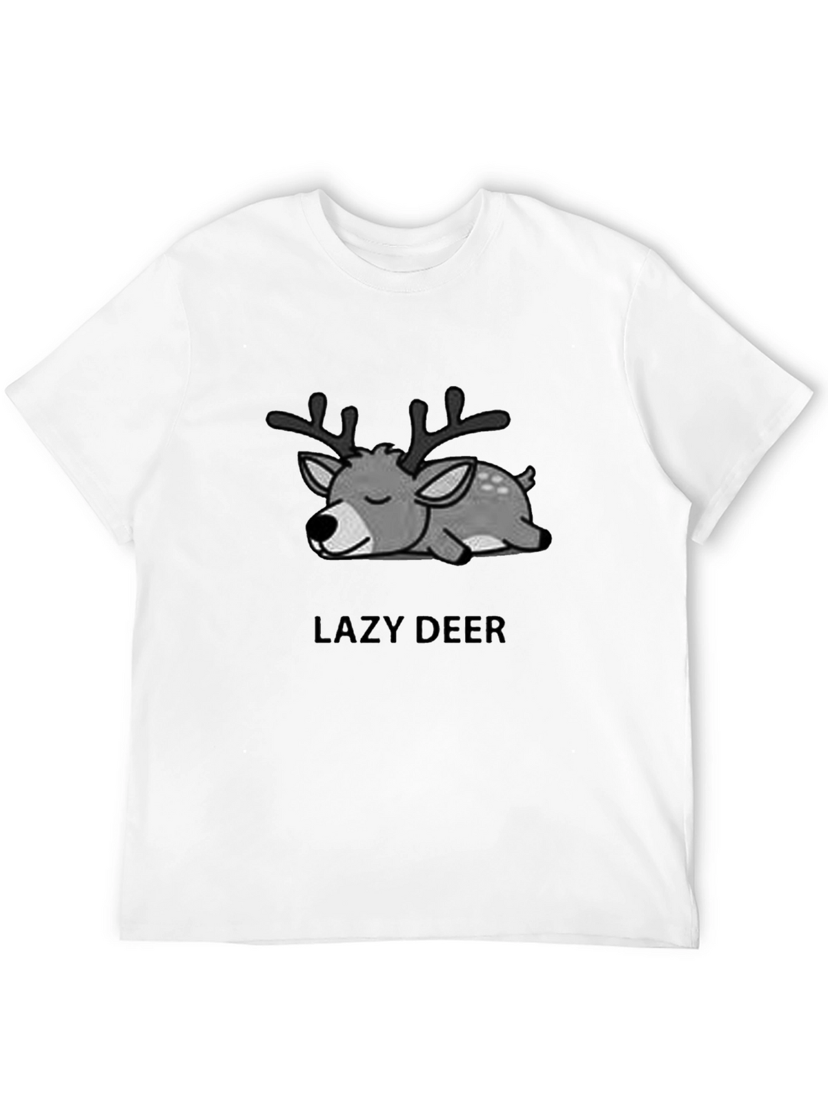 Lazy Deer Graphic Tee - Unisex Cotton T-Shirt