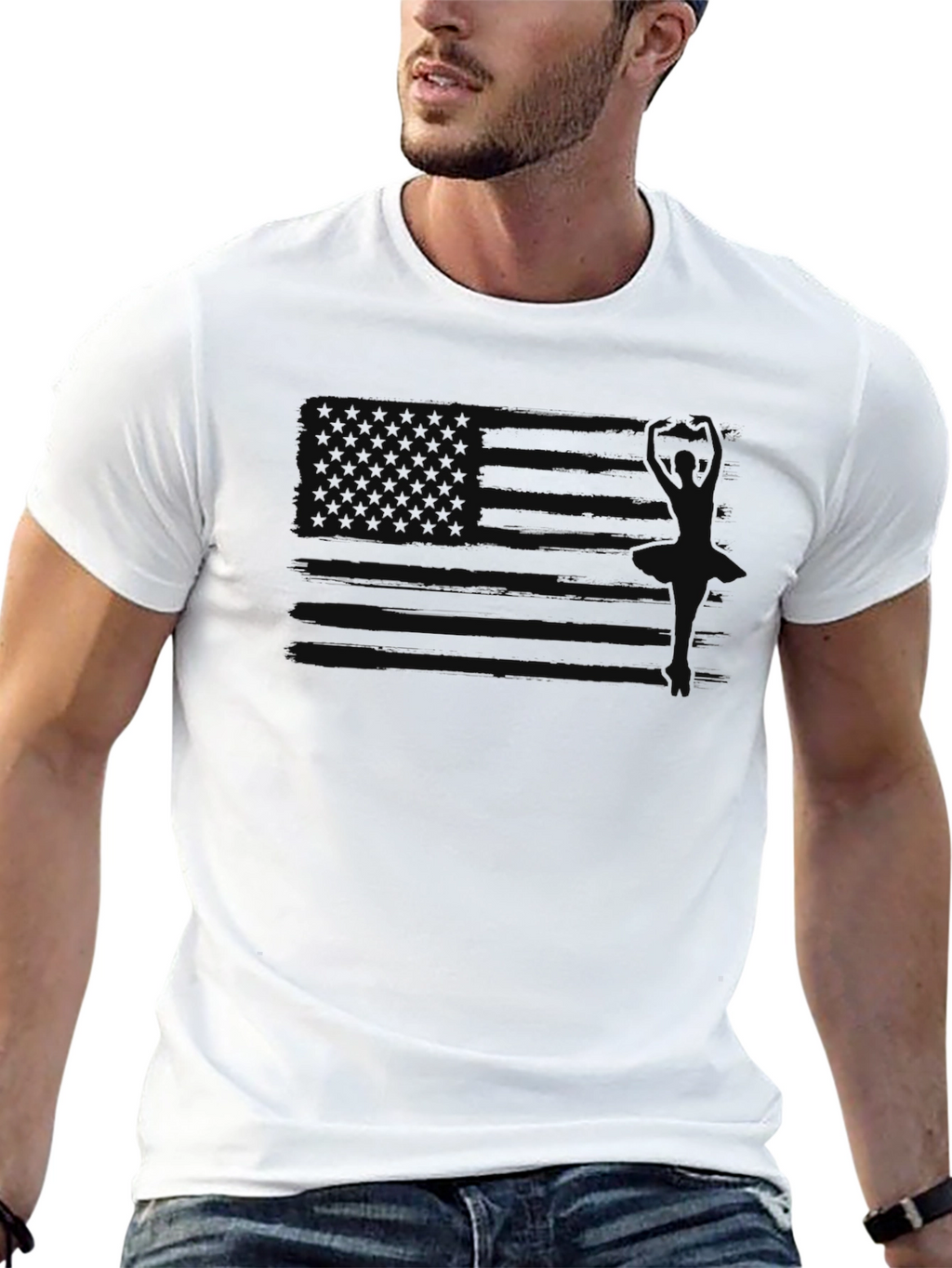 American Flag Black T-Shirt