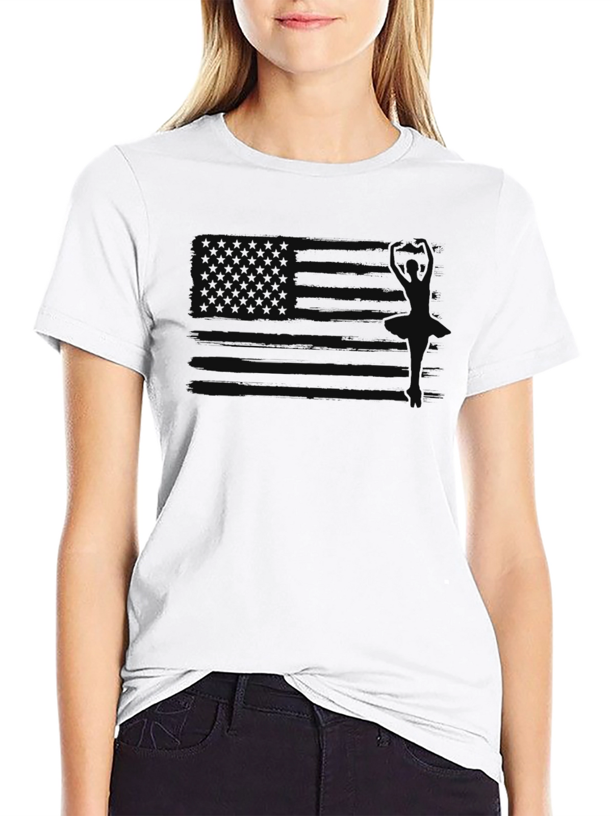 American Flag Black T-Shirt