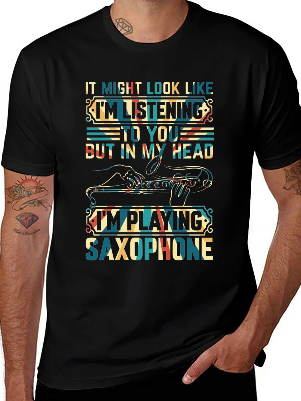 Saxophone Player T-Shirt:  Im Playing Saxophone In My Head