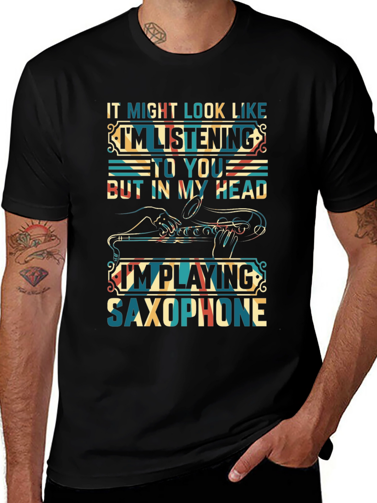 Saxophone Player T-Shirt:  Im Playing Saxophone In My Head