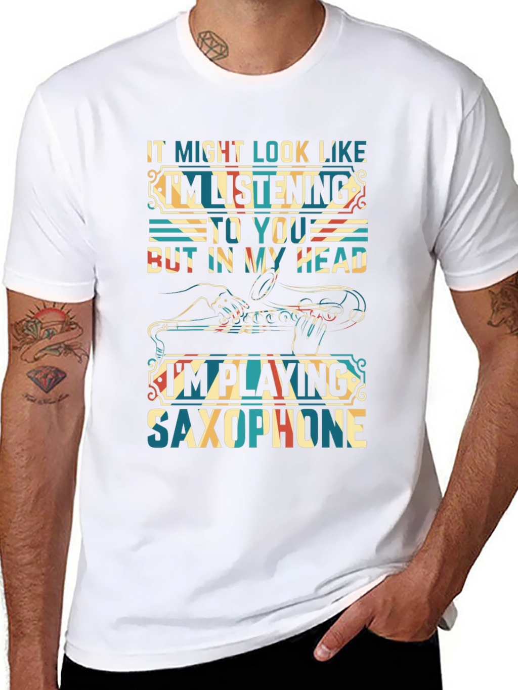 Saxophone Player T-Shirt:  Im Playing Saxophone In My Head