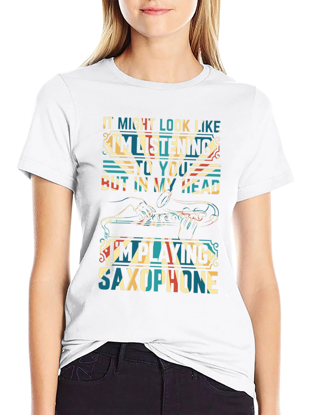 Saxophone Player T-Shirt:  Im Playing Saxophone In My Head