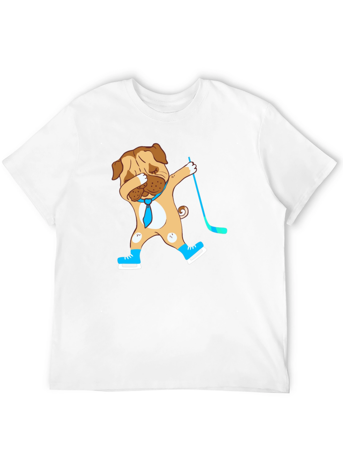 Dabbing Dog Hockey Player Graphic T-Shirt