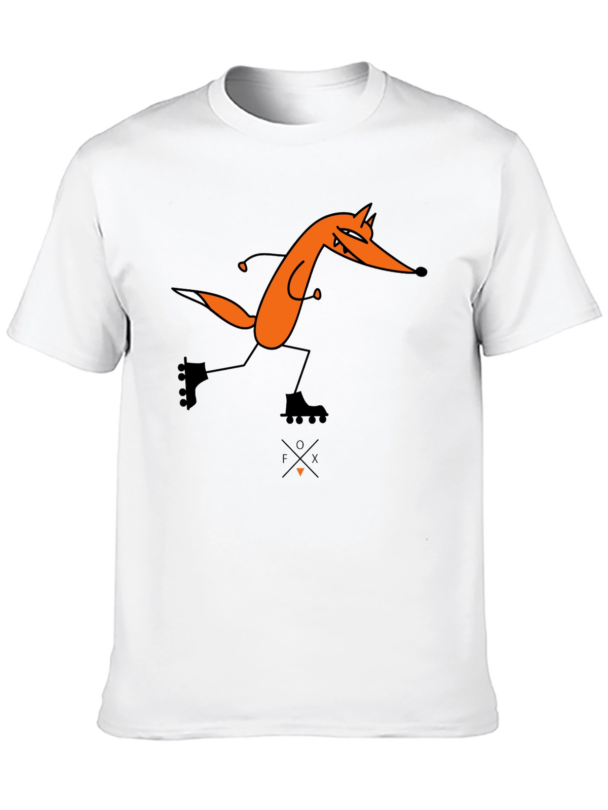 Funny Fox Roller Skating Graphic Tee