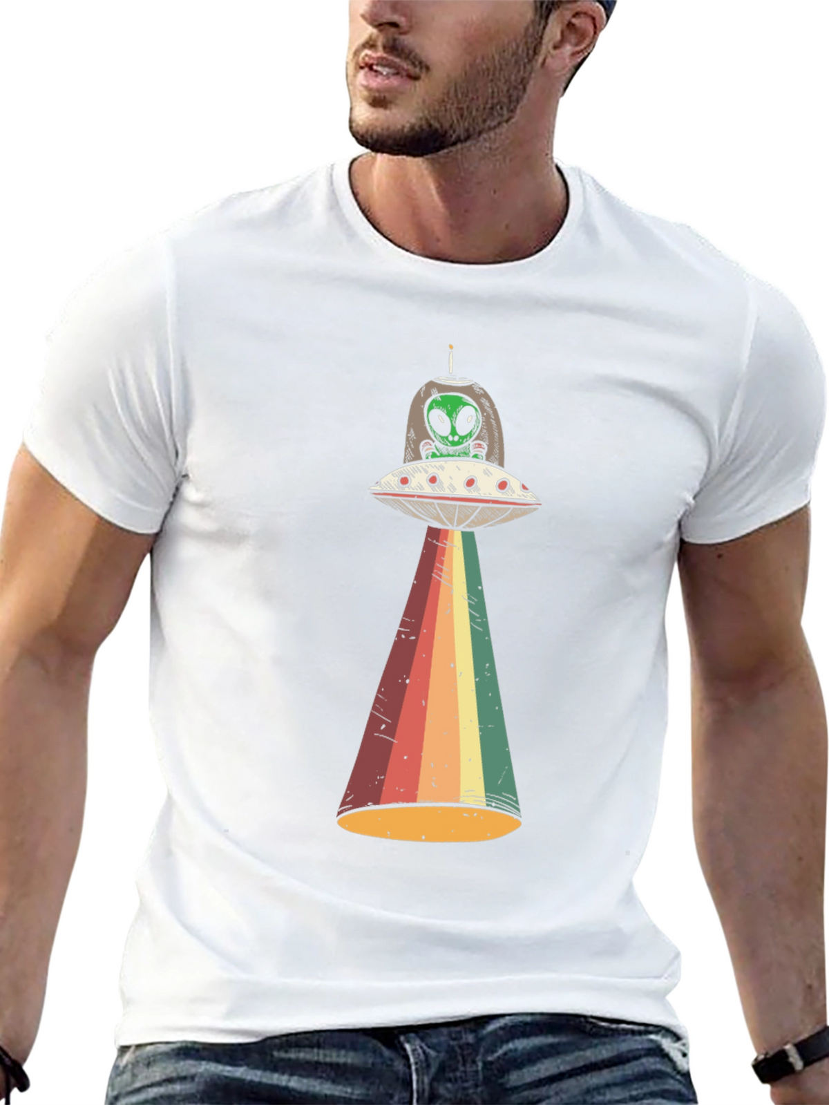 Retro Alien UFO T-Shirt