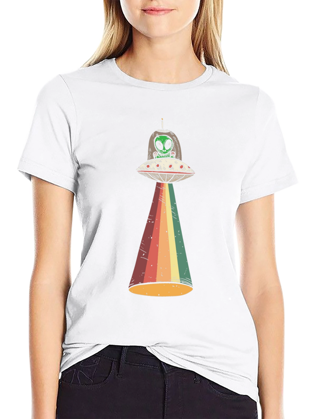Retro Alien UFO T-Shirt