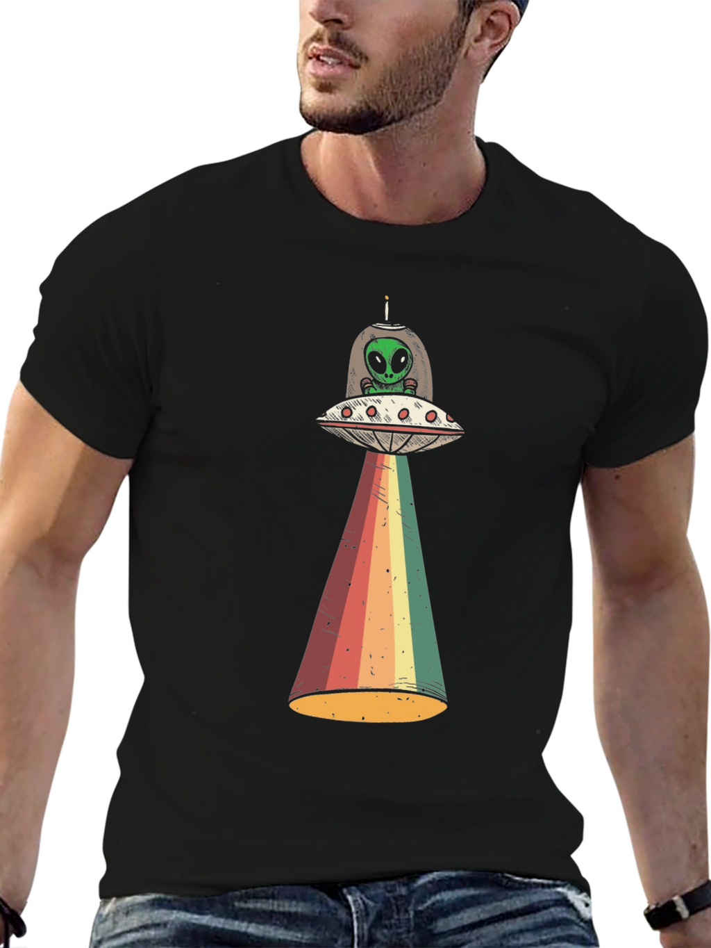Retro Alien UFO T-Shirt