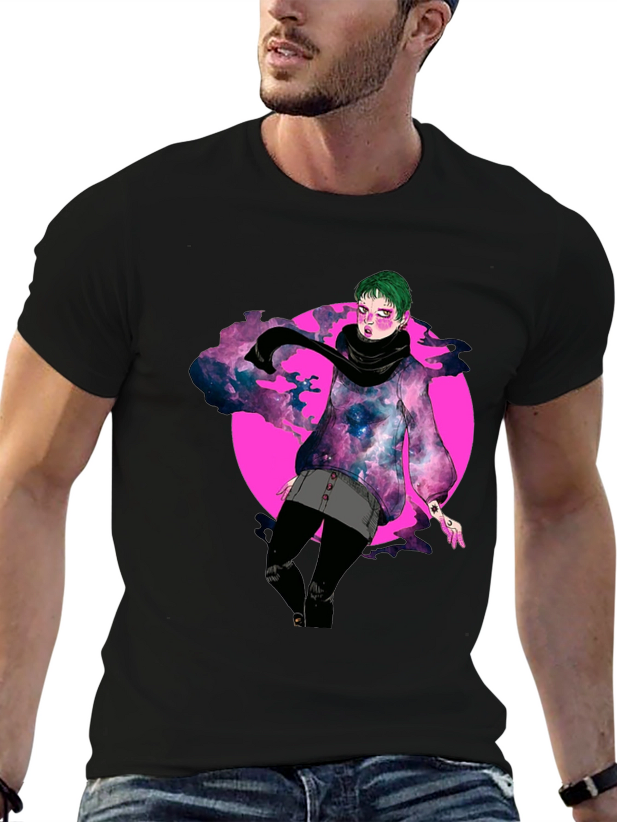 Galaxy Girl Graphic Tee - Unique Design