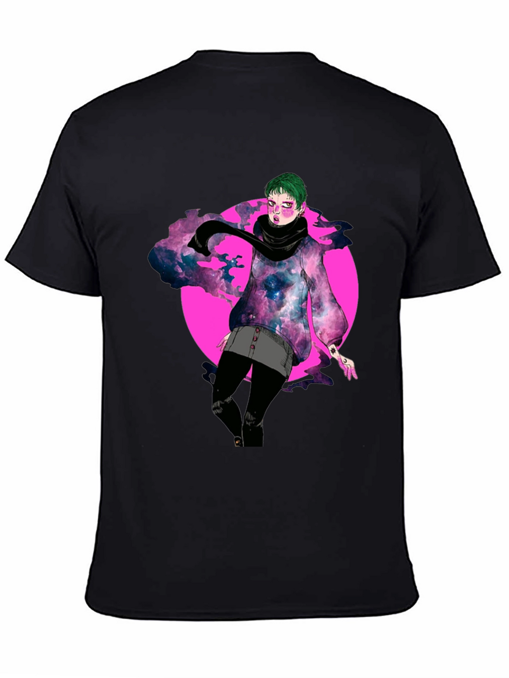 Galaxy Girl Graphic Tee - Unique Design