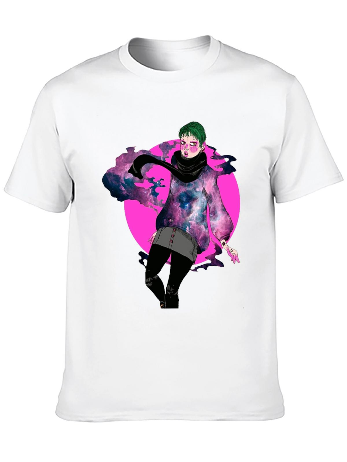 Galaxy Girl Graphic Tee - Unique Design