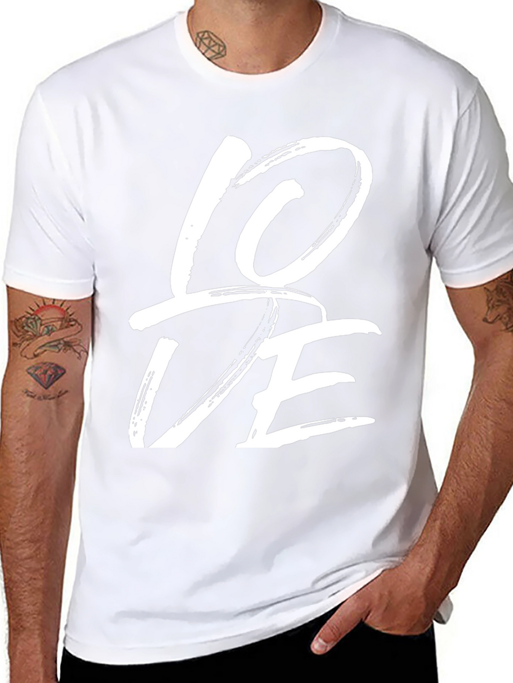 Love Graphic Tee - Stylish Black Casual T-Shirt