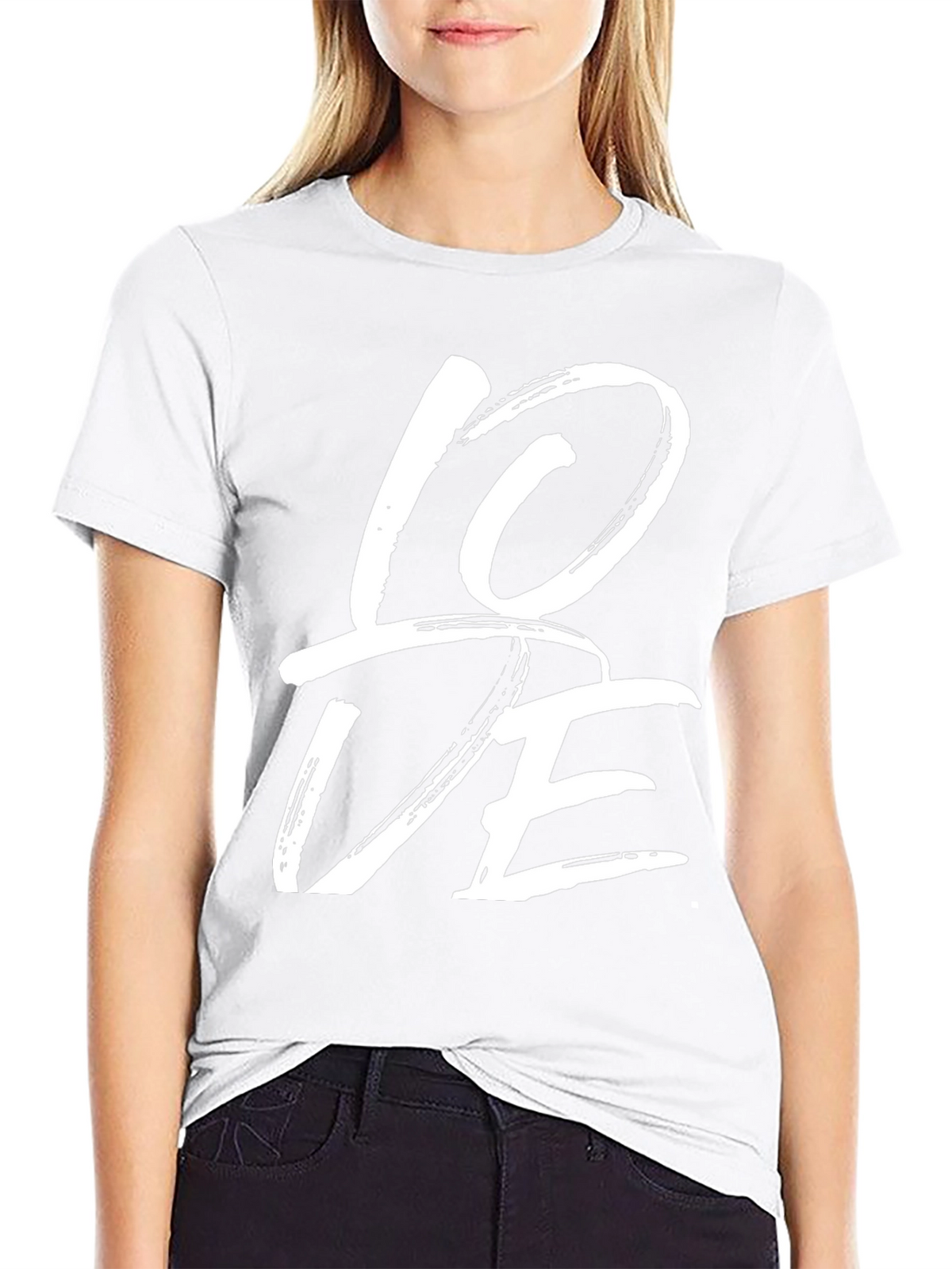 Love Graphic Tee - Stylish Black Casual T-Shirt
