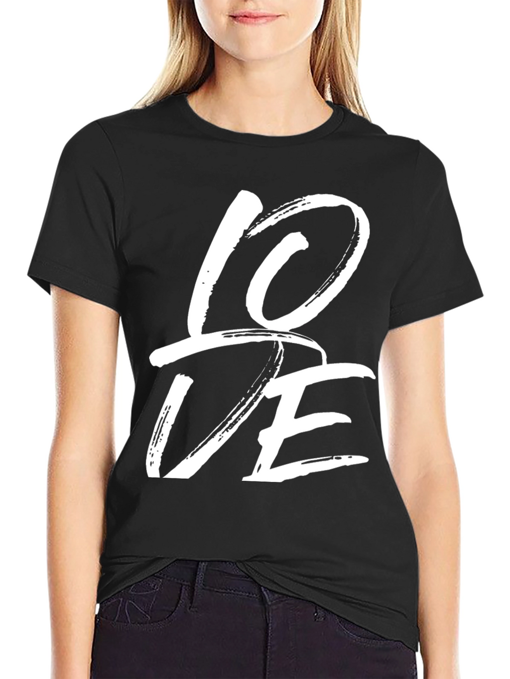 Love Graphic Tee - Stylish Black Casual T-Shirt