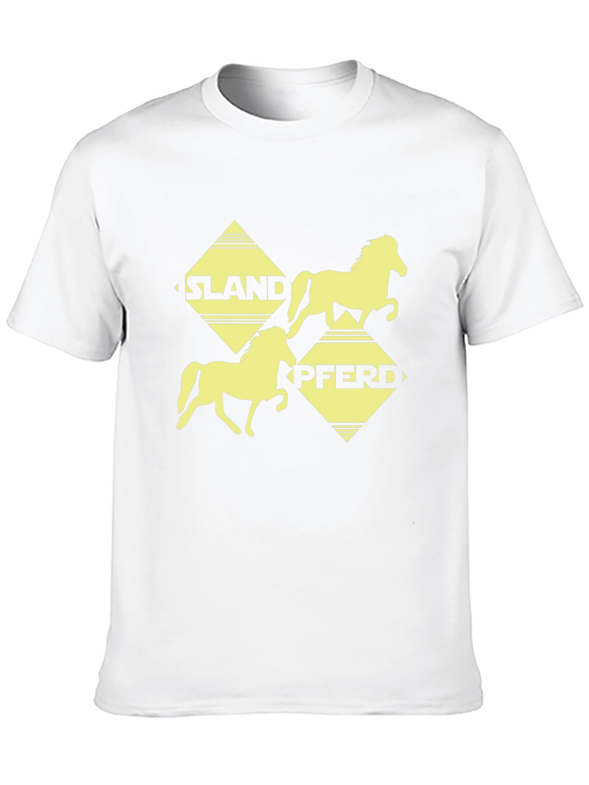 Islandpferd Graphic Tee - Black Cotton T-Shirt