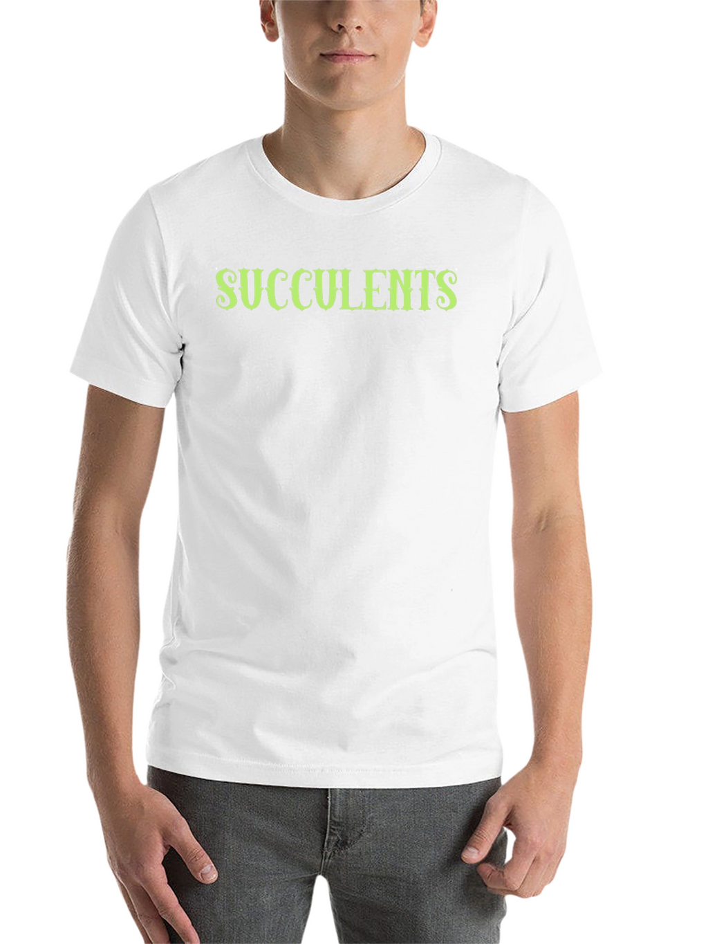 Succulents Graphic Black T-Shirt