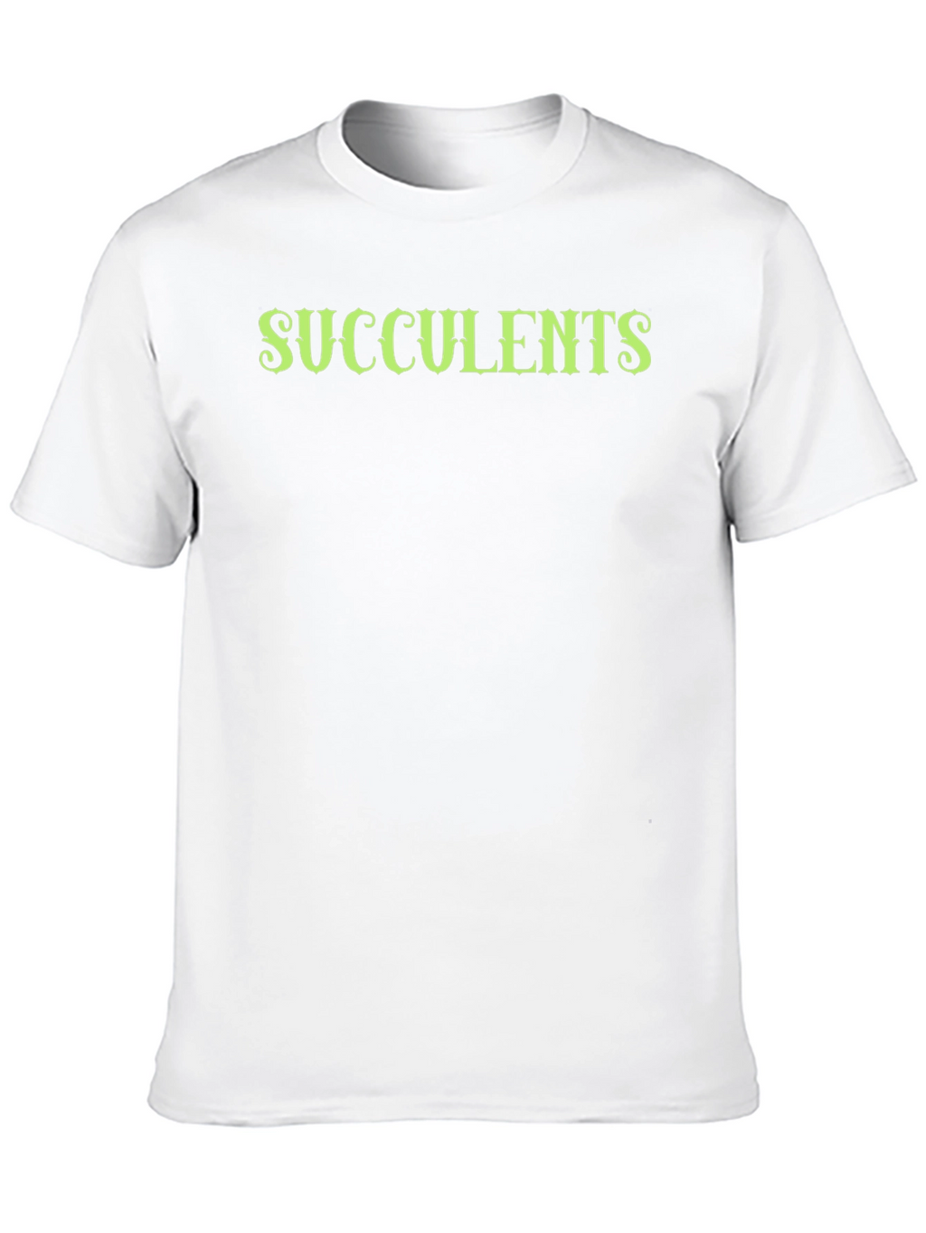 Succulents Graphic Black T-Shirt