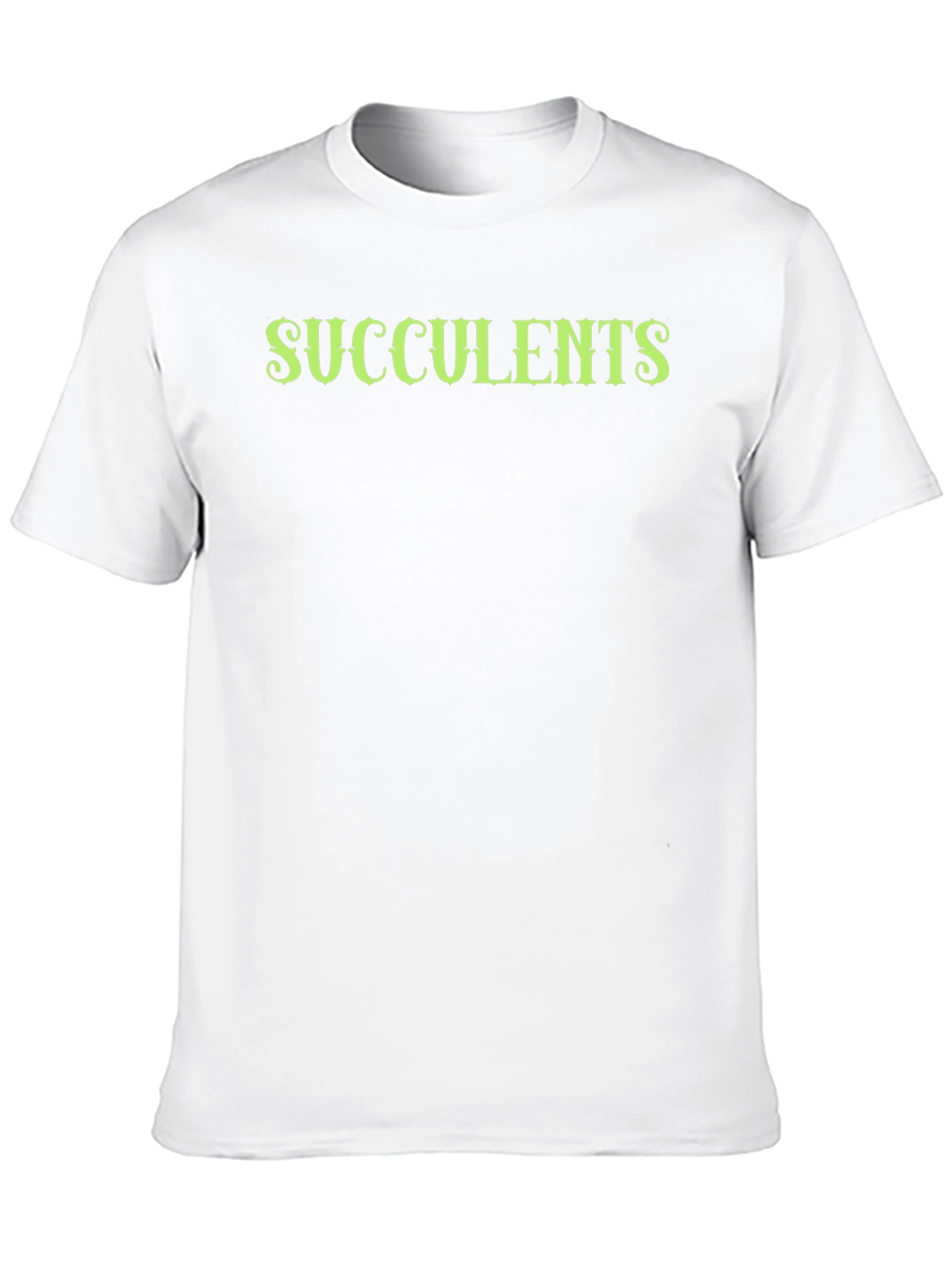 Succulents Graphic Black T-Shirt