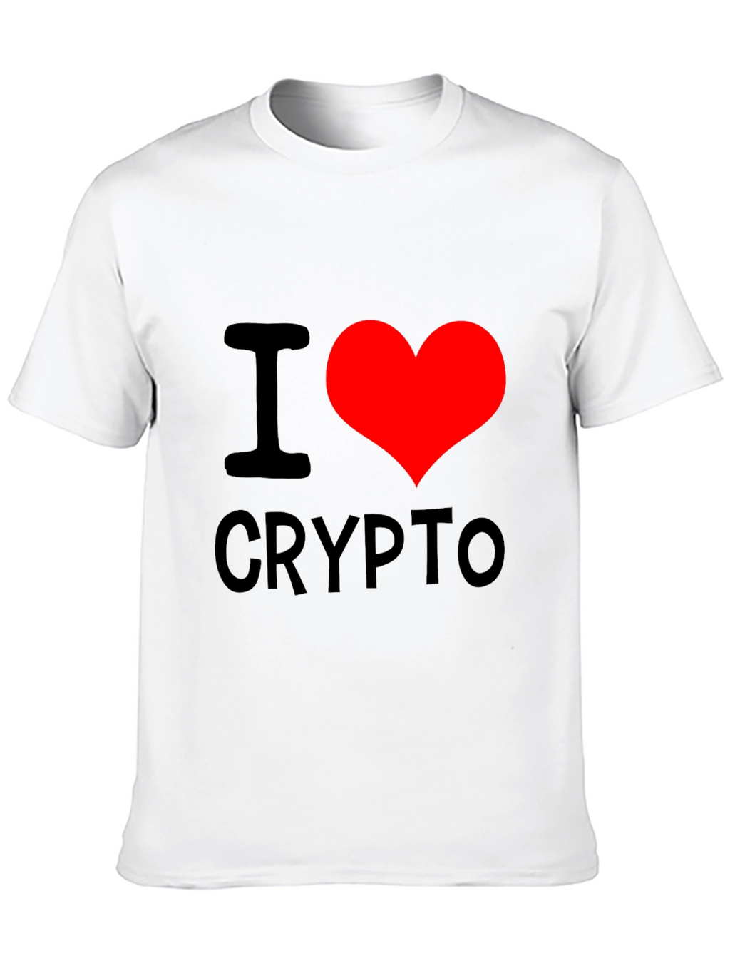 I Heart Crypto Black T-Shirt - Cryptocurrency Lover Tee