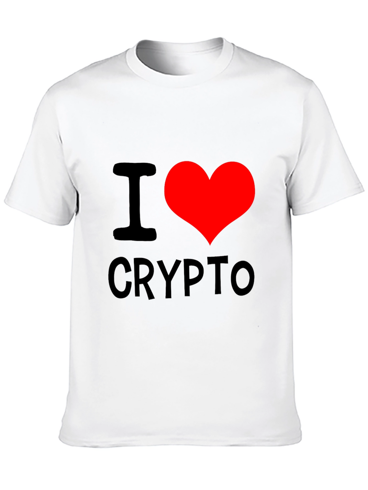 I Heart Crypto Black T-Shirt - Cryptocurrency Lover Tee