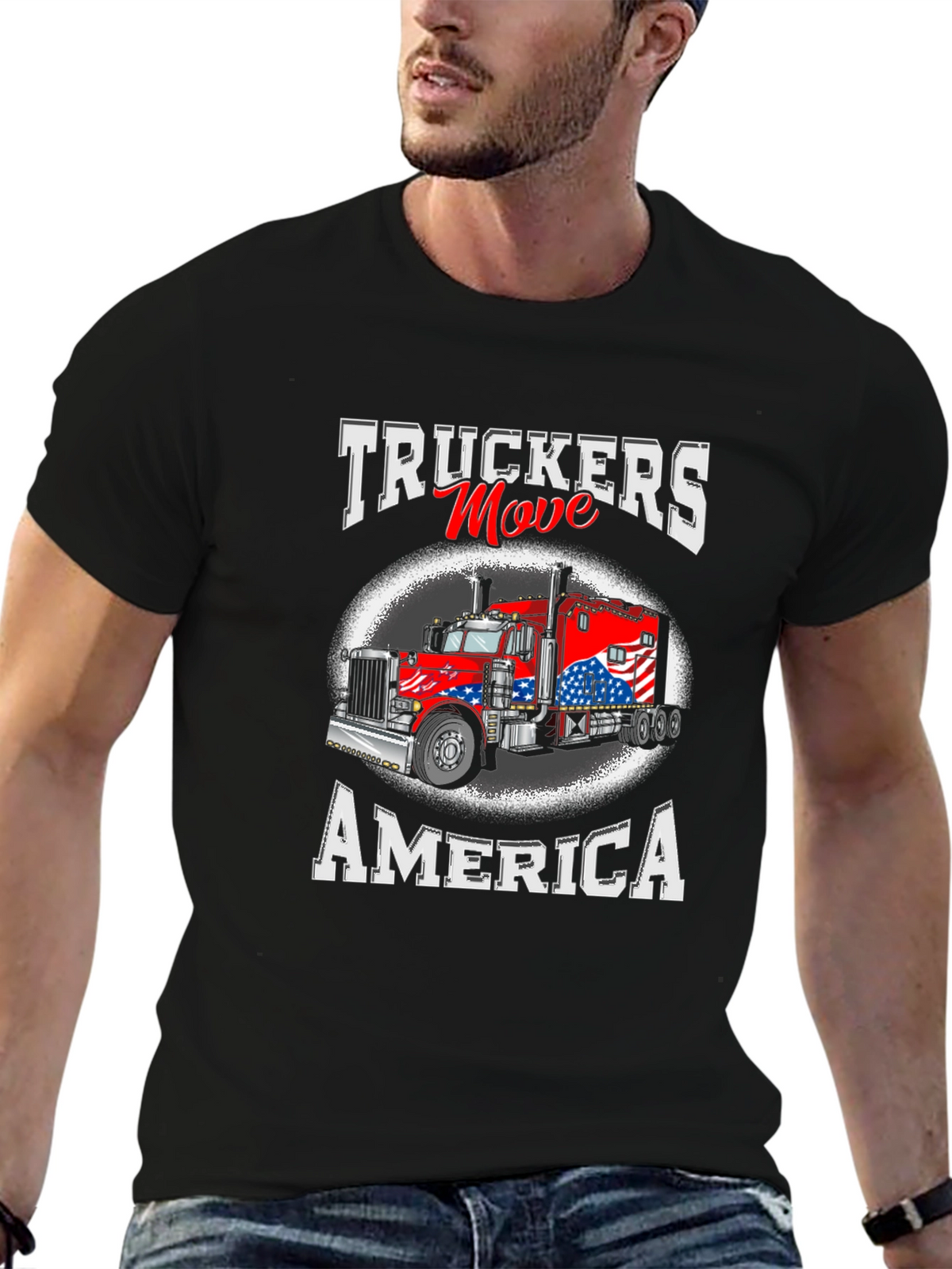 Truckers Move America Patriotic T-Shirt