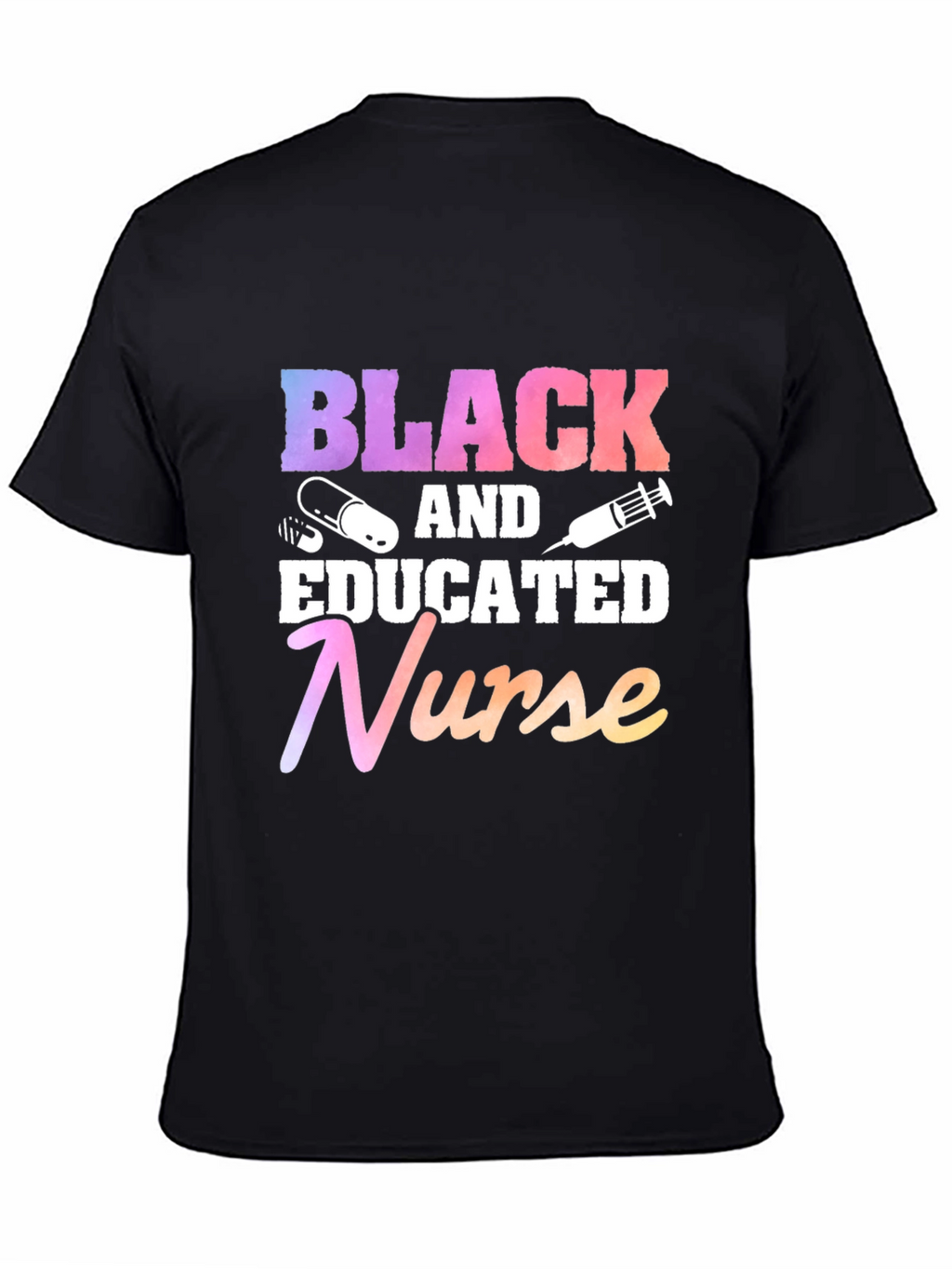 Black Educated Nurse Graphic T-Shirt
