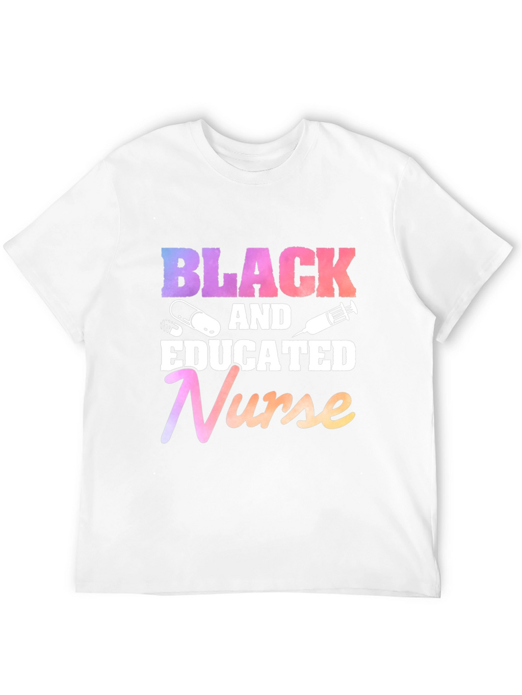 Black Educated Nurse Graphic T-Shirt