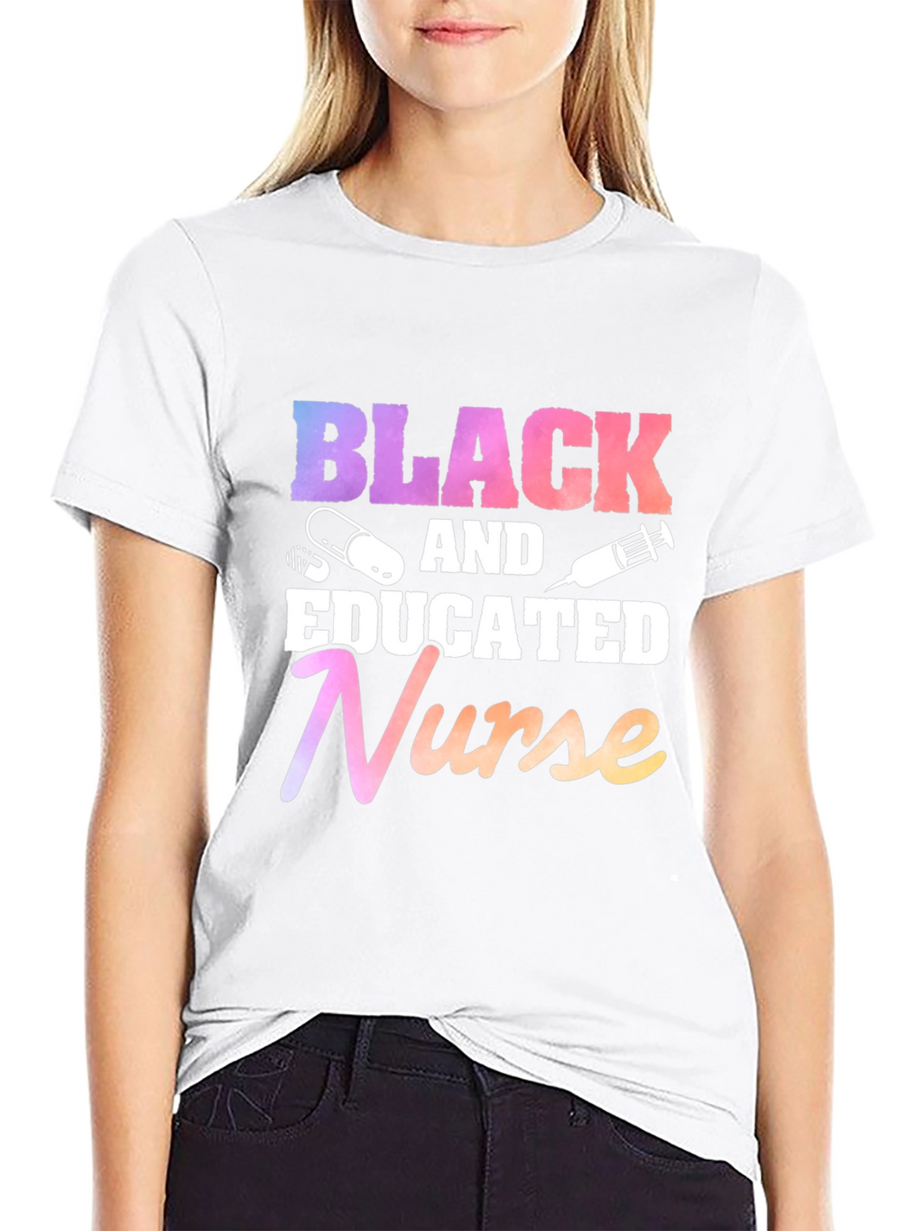 Black Educated Nurse Graphic T-Shirt