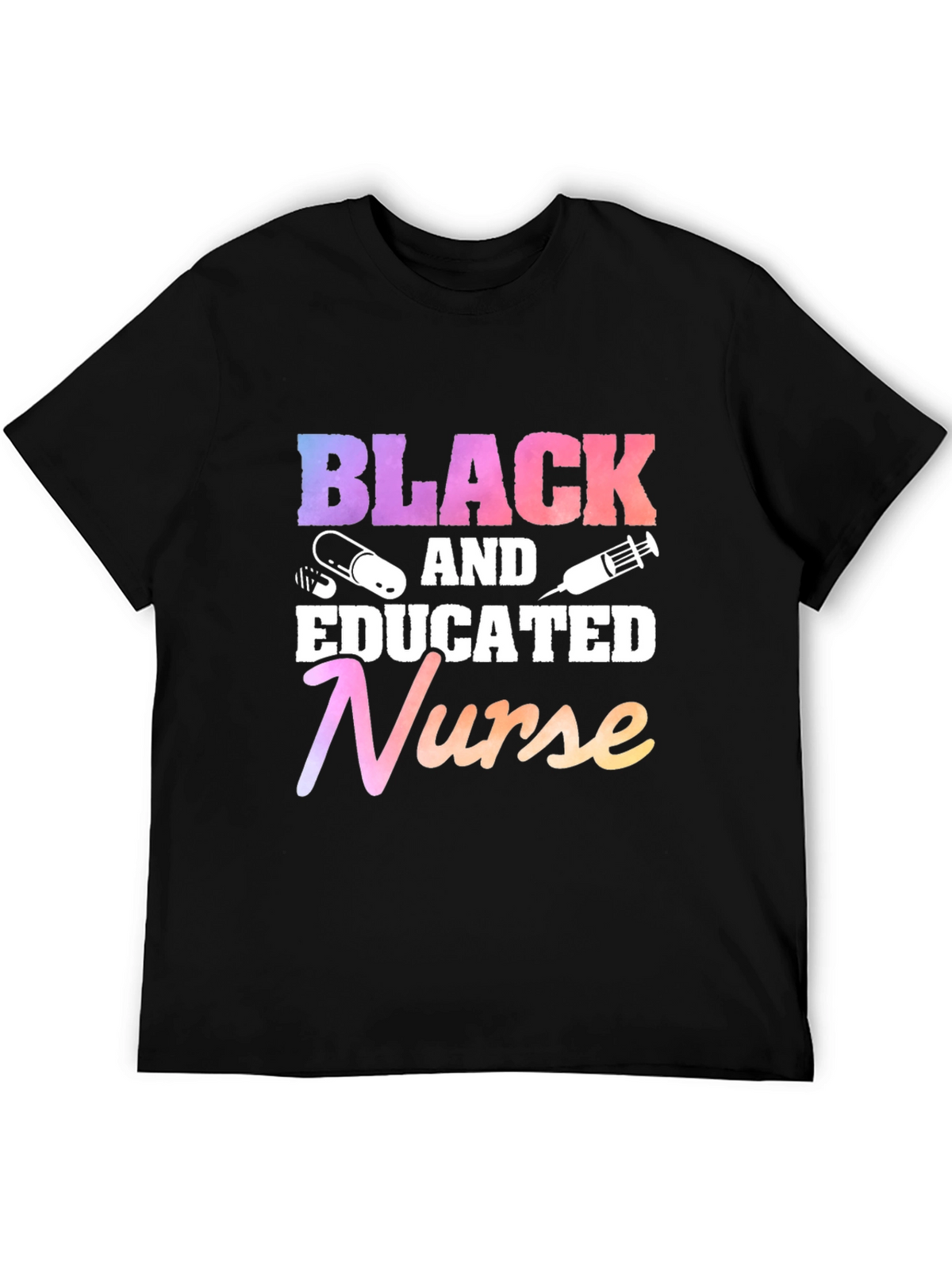 Black Educated Nurse Graphic T-Shirt