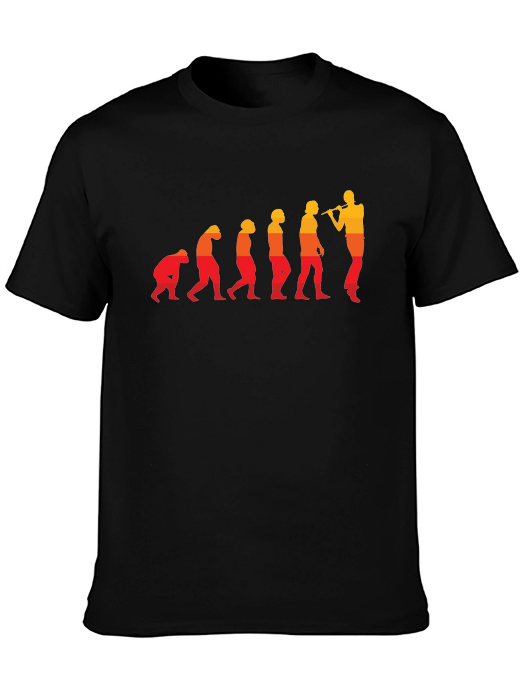 Evolution of Flute Player T-Shirt