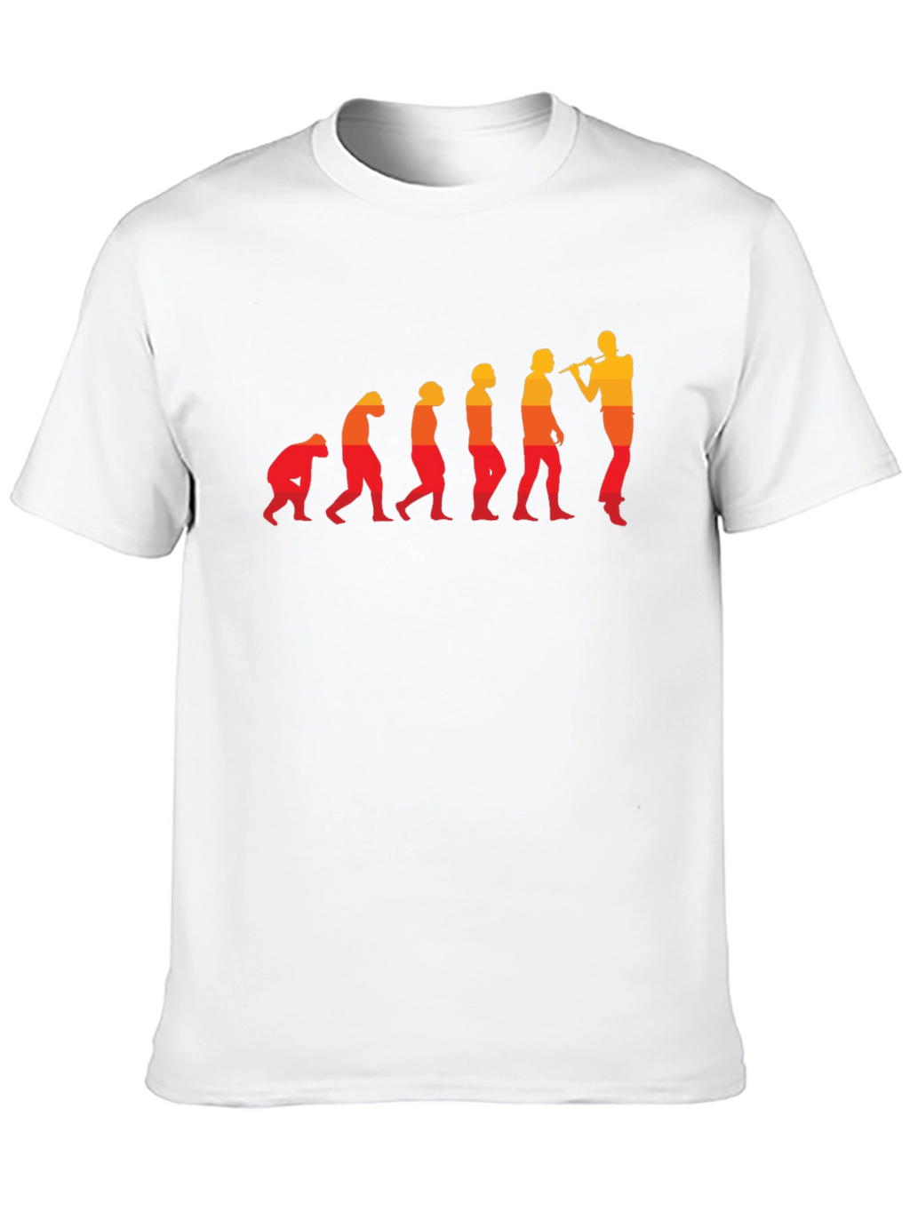 Evolution of Flute Player T-Shirt
