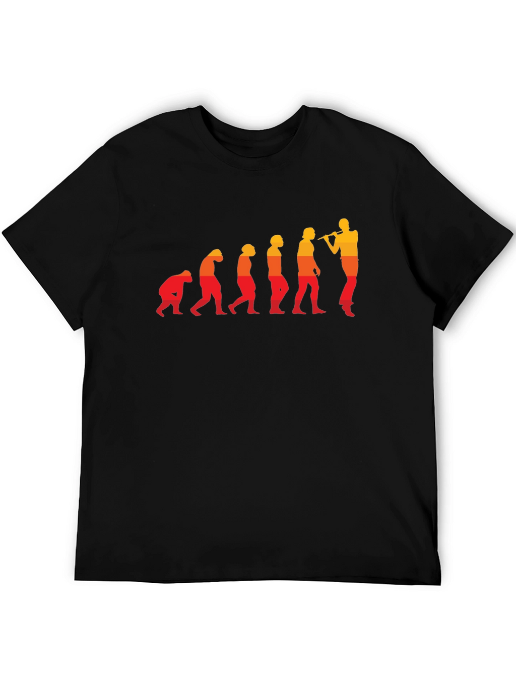 Evolution of Flute Player T-Shirt