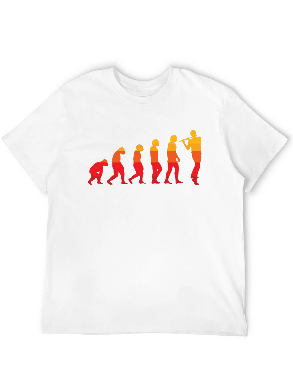 Evolution of Flute Player T-Shirt