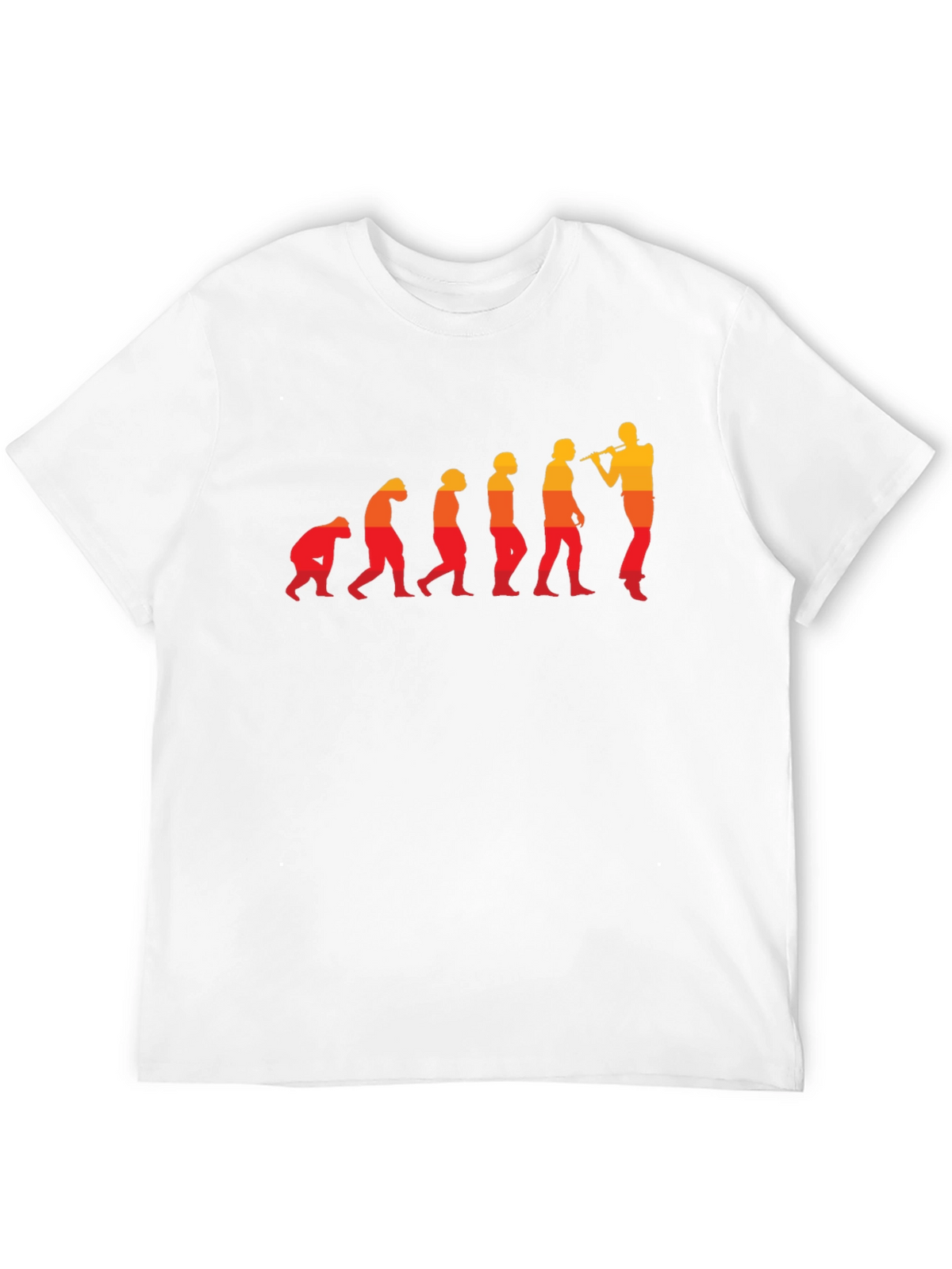 Evolution of Flute Player T-Shirt