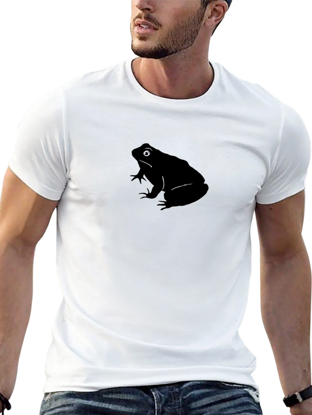Black Frog Graphic T-Shirt - Casual Style