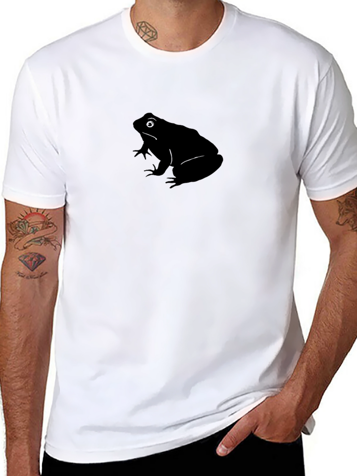 Black Frog Graphic T-Shirt - Casual Style