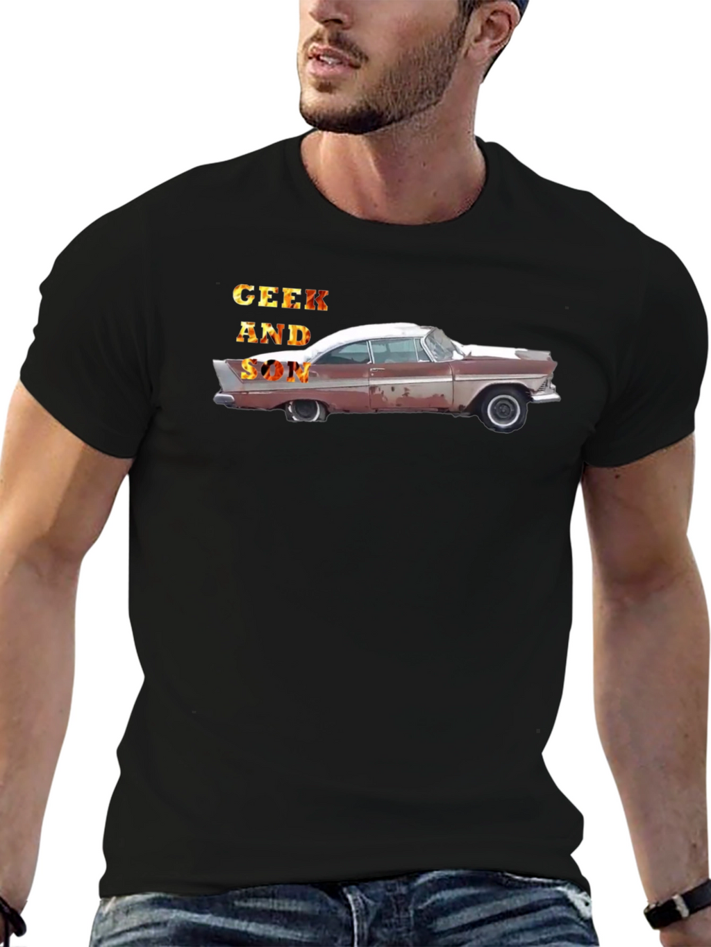 Geek And Style Classic Car Black Tee
